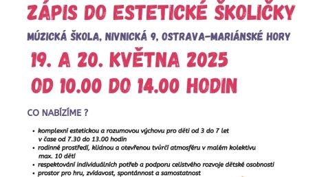 Zápis do Estetické školičky se blíží