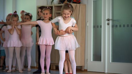 Ukázková hodina výuky baletu pro nejmenší děti