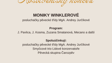 Absolventský koncert Moniky Winklerové