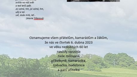 Odešla příliš brzy